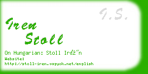 iren stoll business card